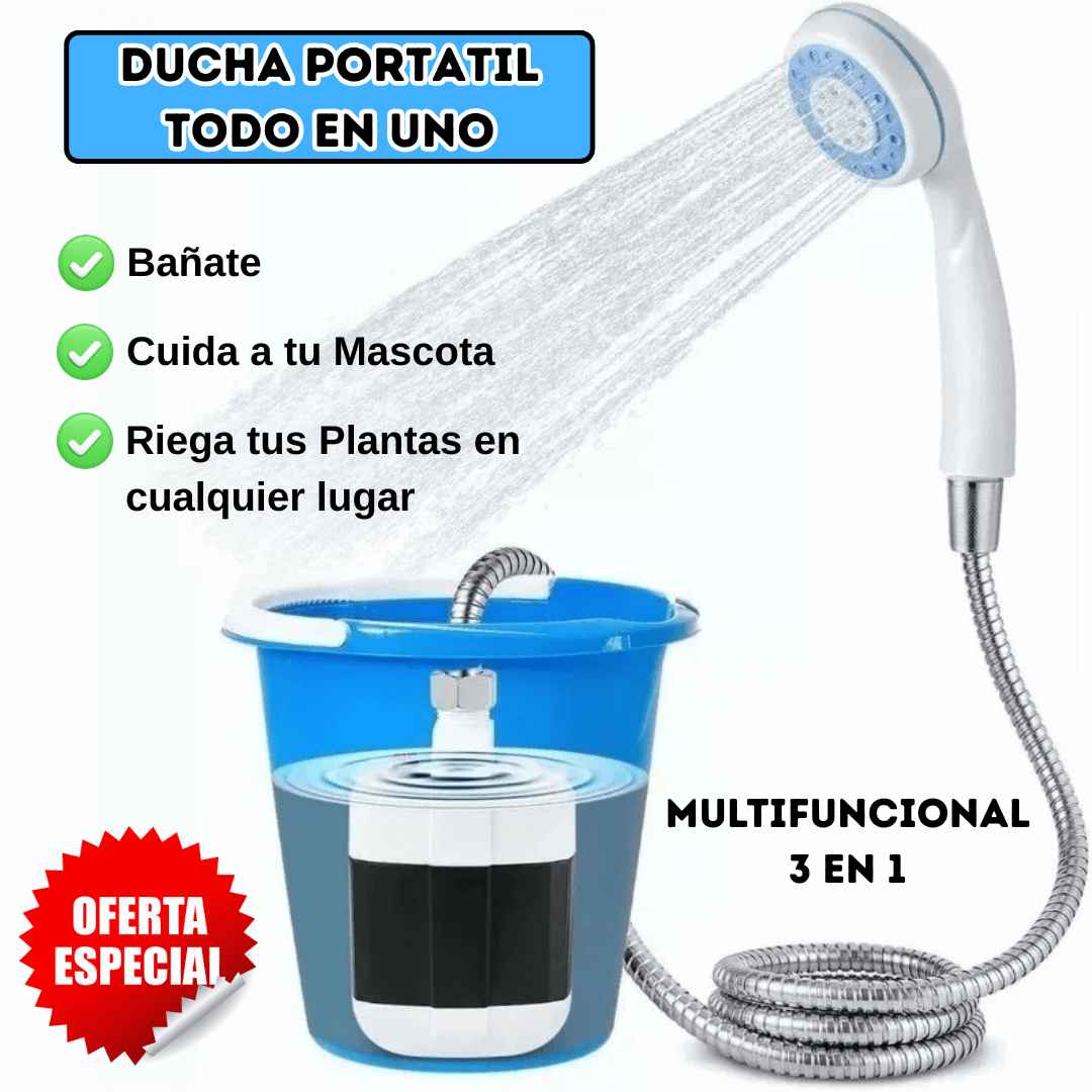 Ducha Portátil Recargable USB Con Bomba