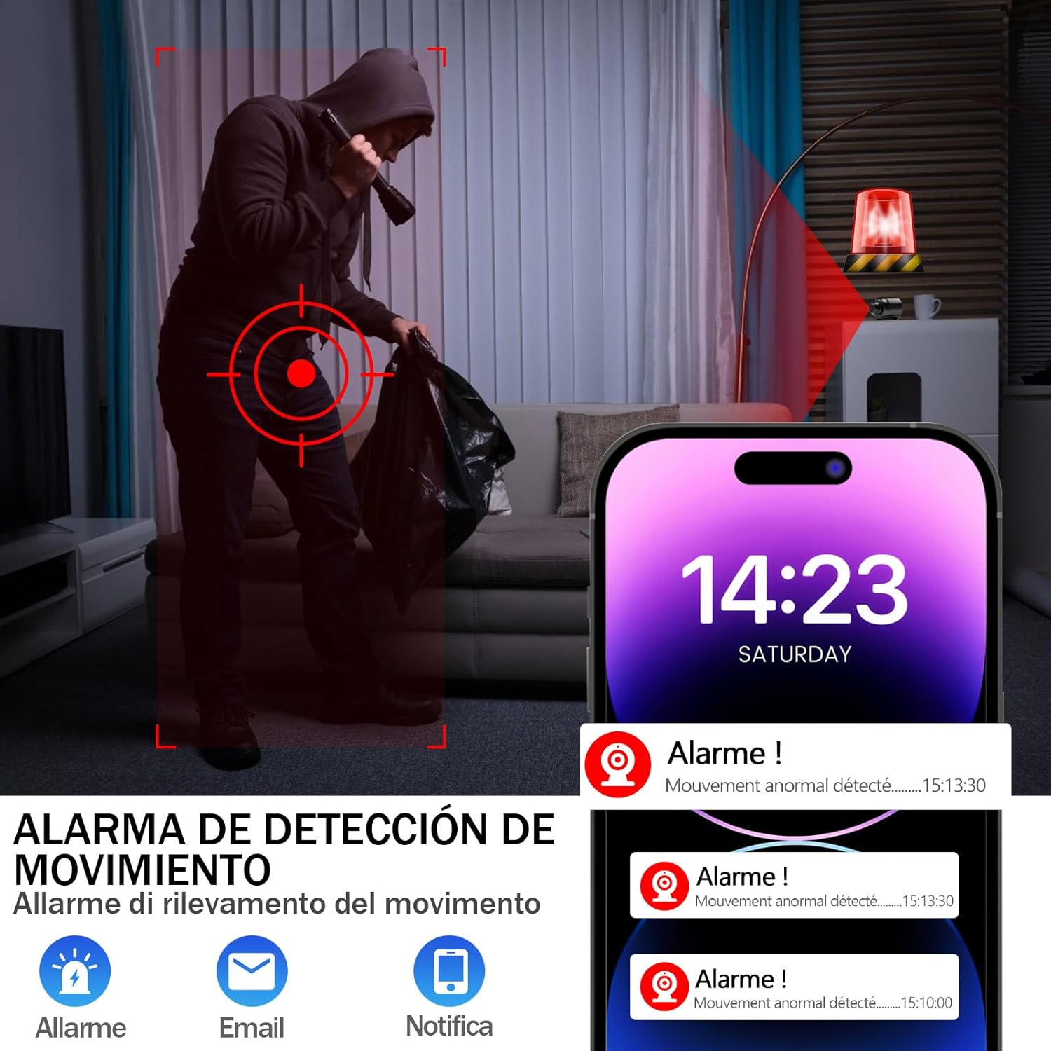 Cámara De Seguridad HD 1080P