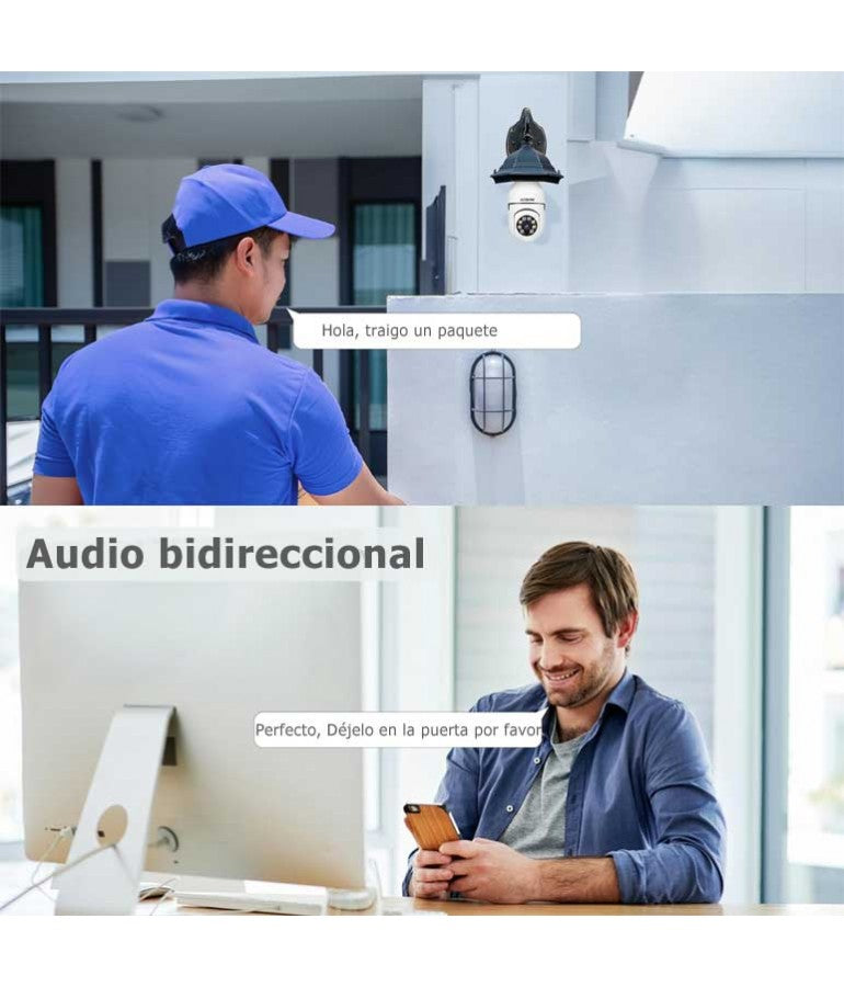 Cámara De Vigilancia Inteligente Con Bombillo