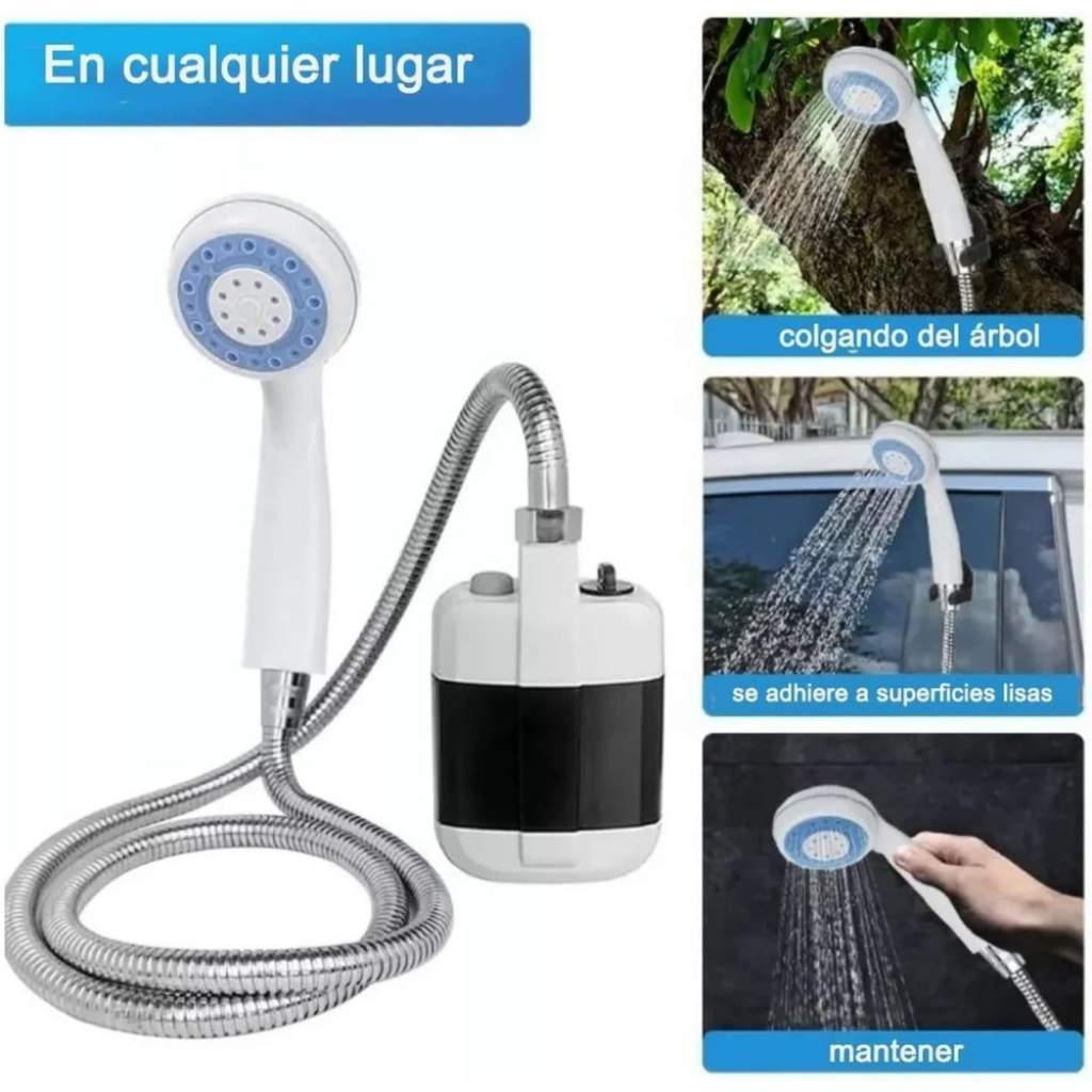 Ducha Portátil Recargable USB Con Bomba