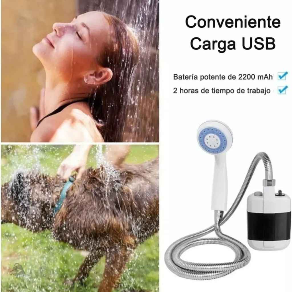 Ducha Portátil Recargable USB Con Bomba