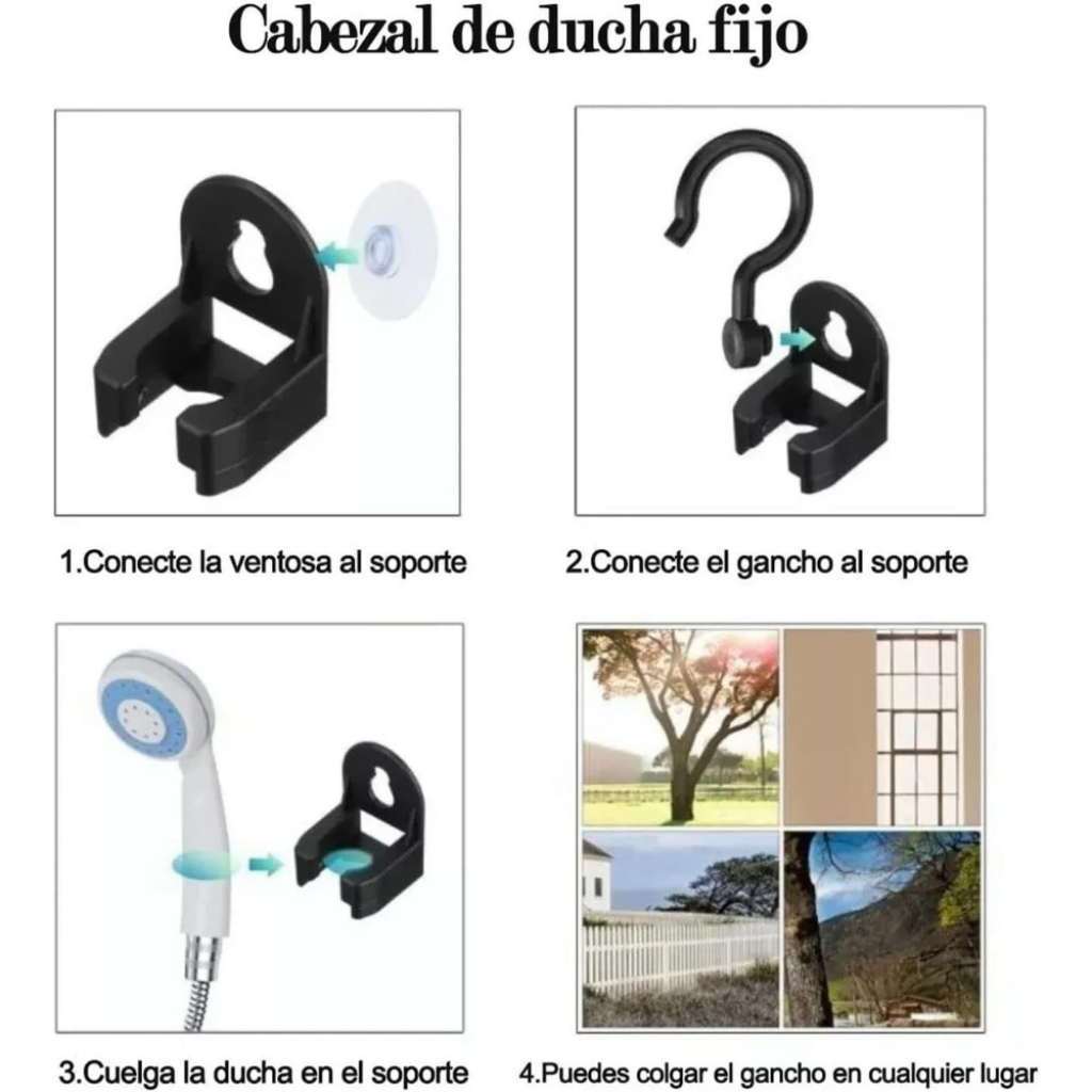 Ducha Portátil Recargable USB Con Bomba