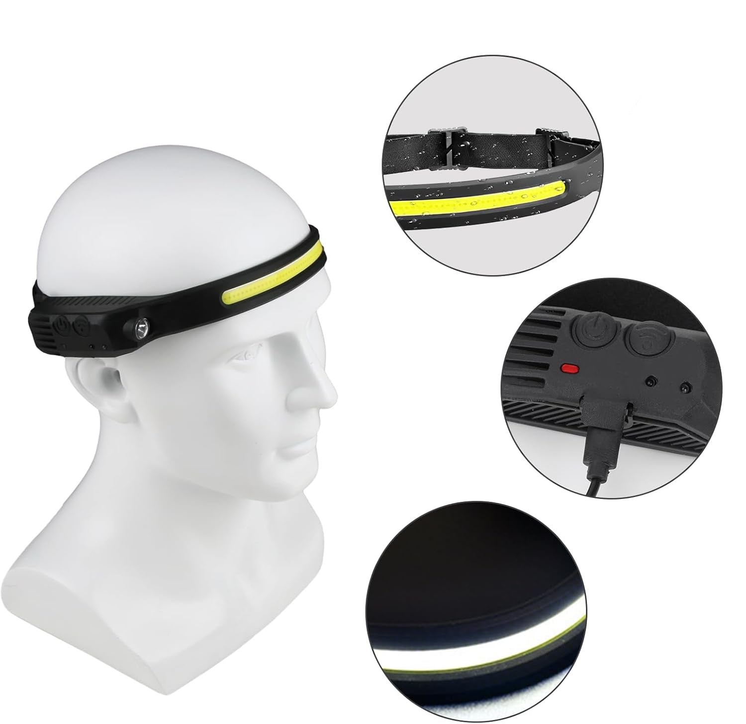 Linterna Frontal Con Sensor Movimiento