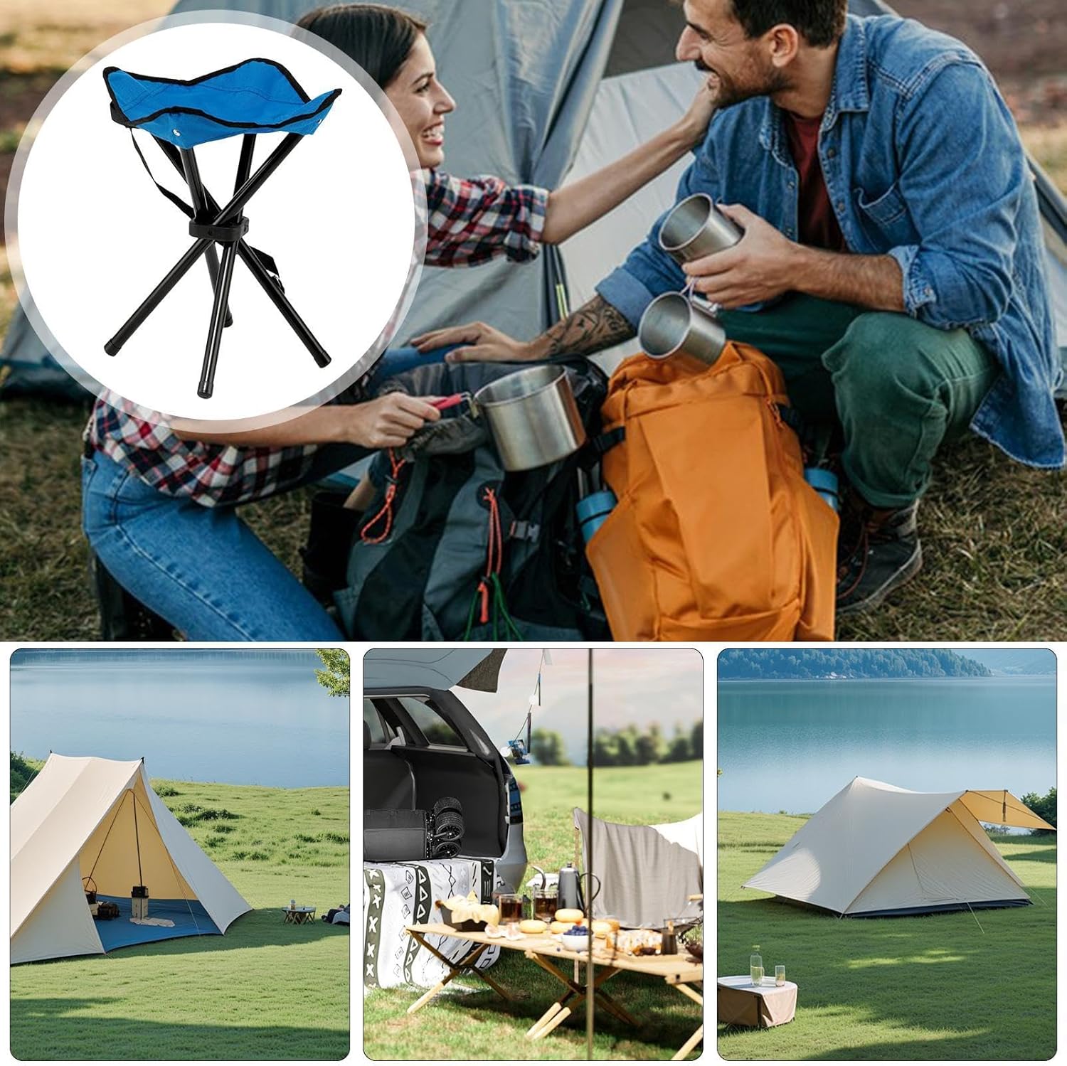 Silla Plegable Portátil Con Estuche